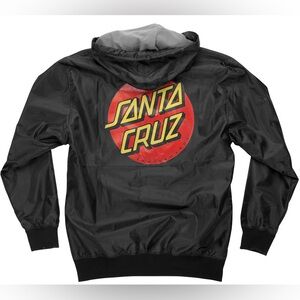 Dot Santa Cruz Hooded Windbreaker Jacket Men’s Size Large